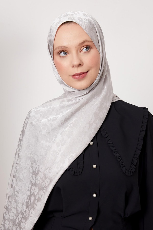 LevidorGümüş Leopar Desen İtalyan Jakar Şakar