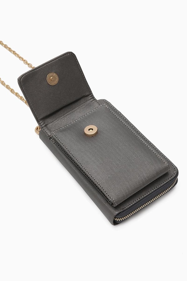 LevidorGümüş Ön Cepli Zincirli Cüzdan