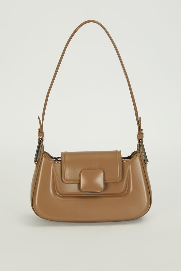 LevidorHaki Büyük Tokalı Baget Çanta