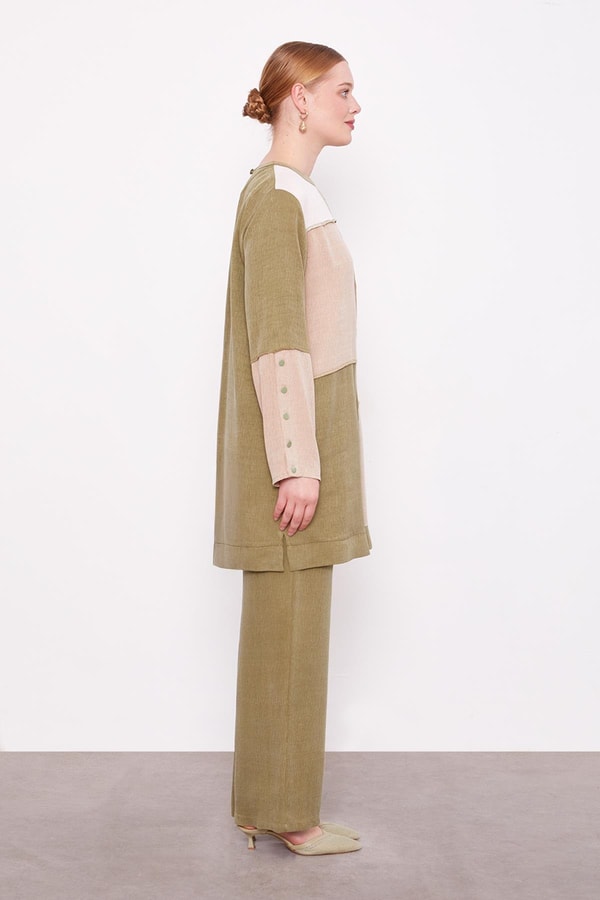 LevidorHaki Çift Renkli İkili Takım