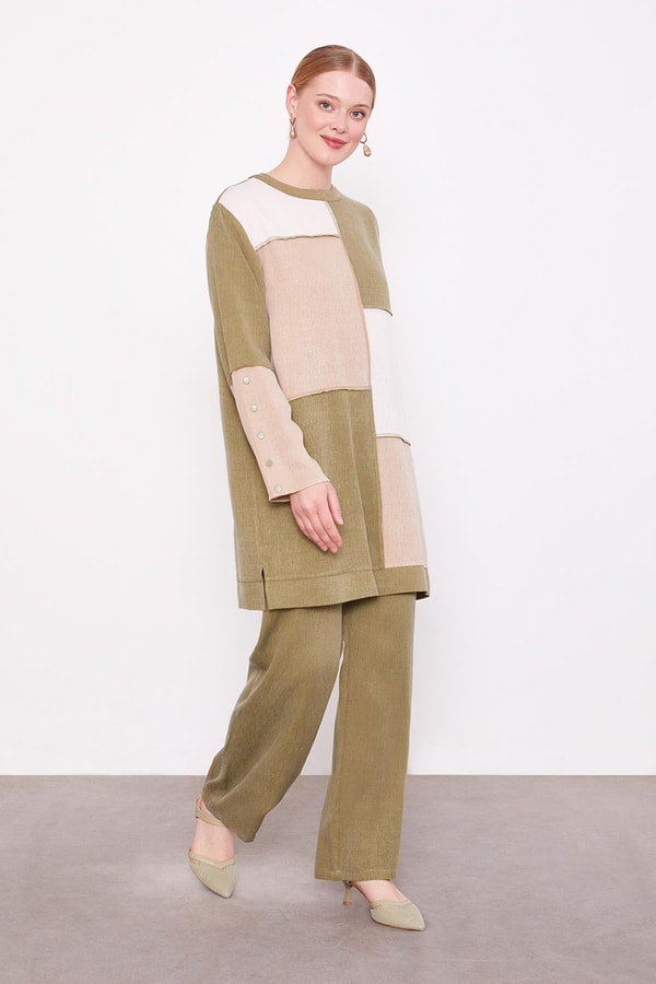 LevidorHaki Çift Renkli İkili Takım