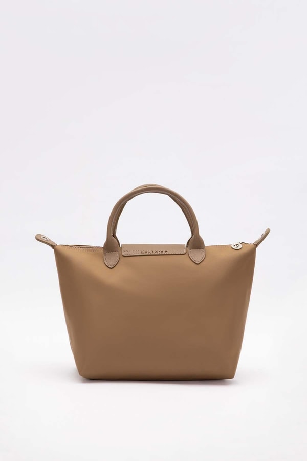 LevidorHaki Deri Kapak Aksesuarlı Omuz Çantası