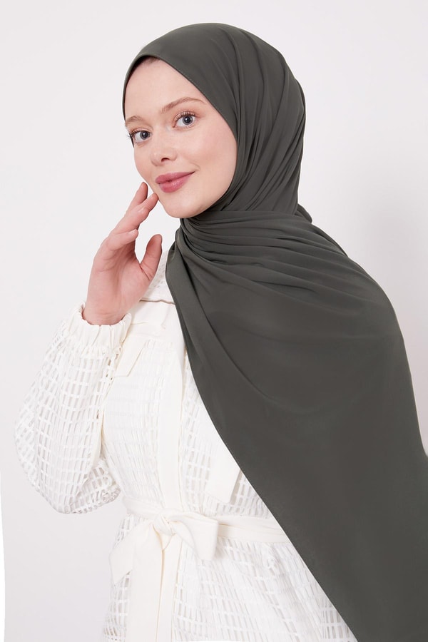 LevidorHaki Düz Sandy Şal