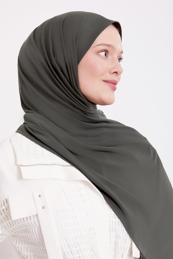 LevidorHaki Düz Sandy Şal