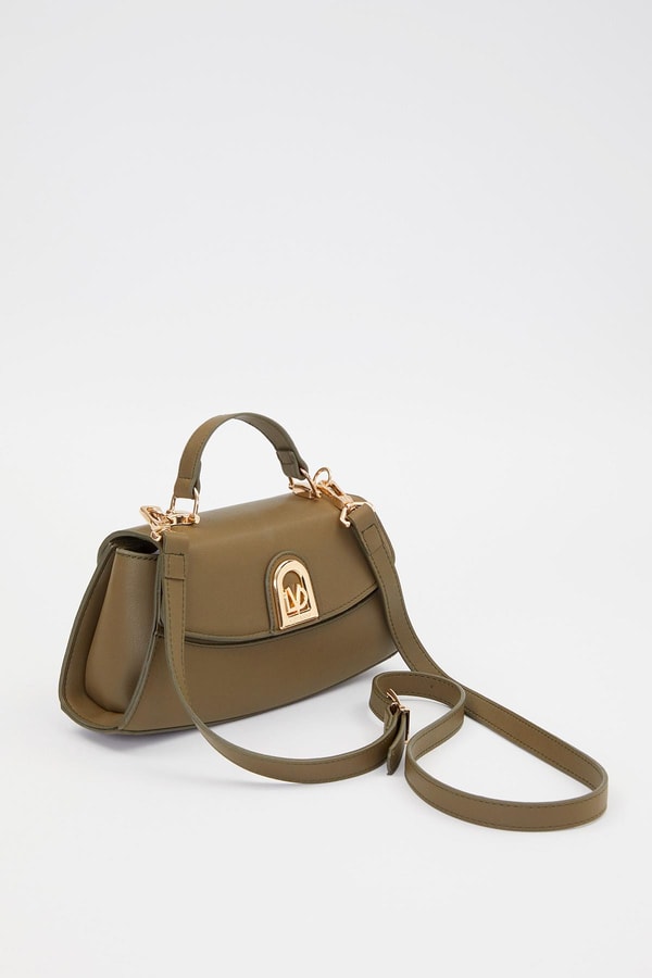 LevidorHaki Elips Görünümlü El Çantası