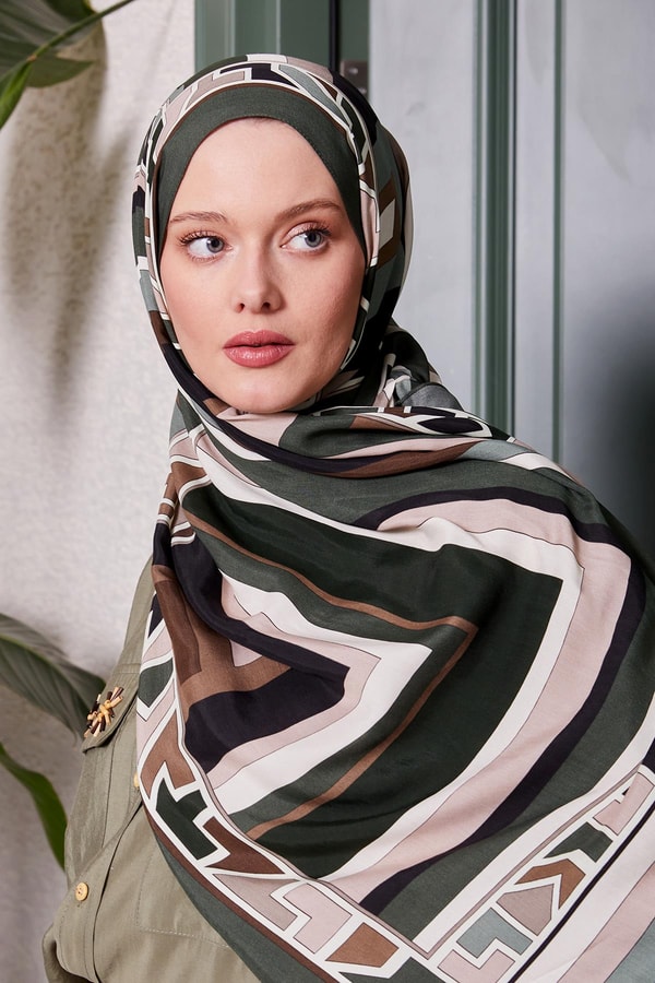 LevidorHaki Geometrik Desen Royal Şal