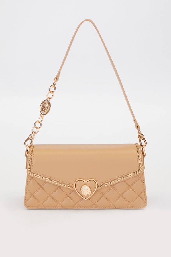 LevidorHaki Kalp Toka Detay Omuz Çantası