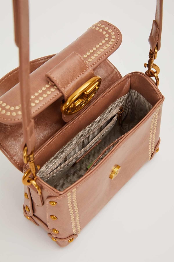 LevidorHaki Kenar Zımba Detaylı Omuz Çantası