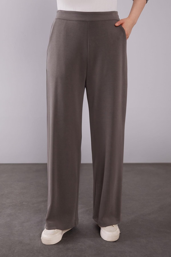 LevidorHaki Kendinden Desen Yakalı İkili Takım