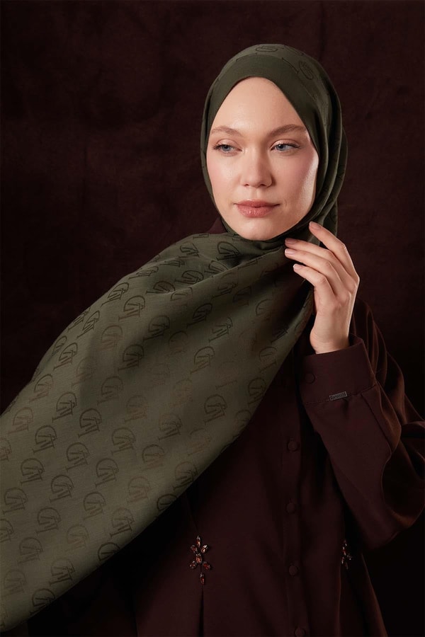 LevidorHaki LVD Baskılı Naia Jakar Şal