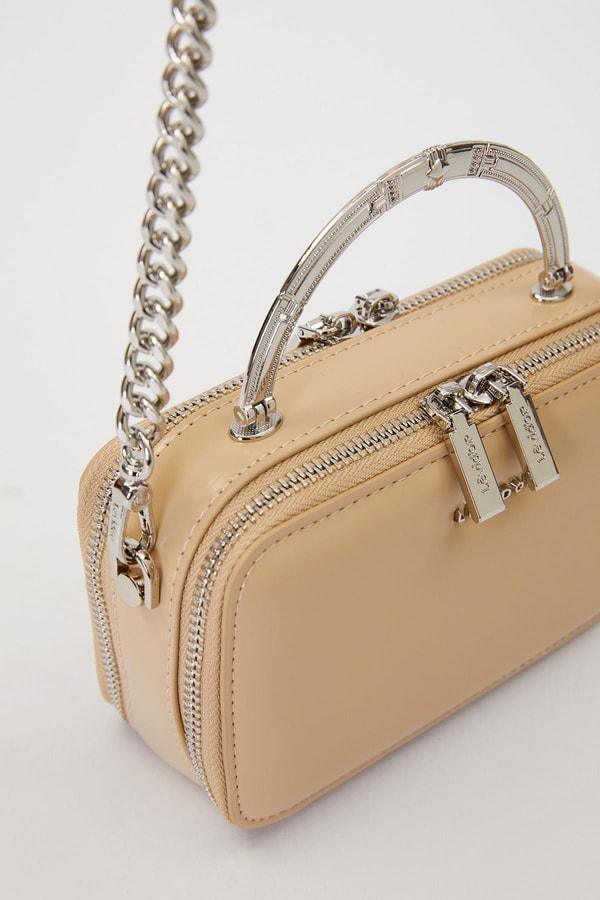 LevidorHaki Metal Askı Detay Omuz Çantası