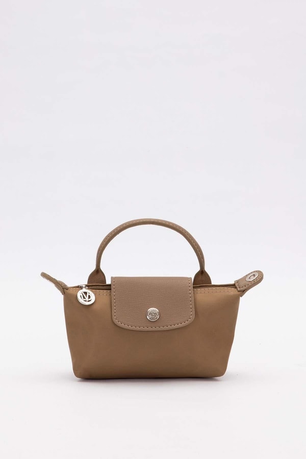 LevidorHaki Mini Boy Deri Kapak Detaylı El Çantası