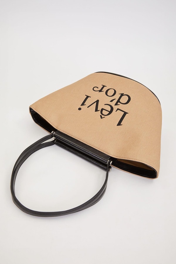 LevidorHAKİ - SİYAH Kumaş Görünümlü Omuz Çantası