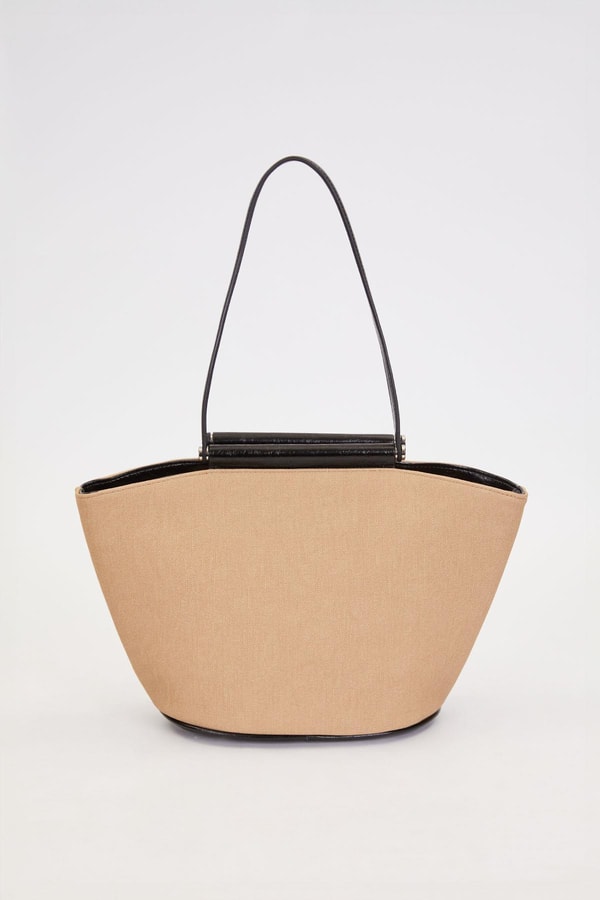 LevidorHAKİ - SİYAH Kumaş Görünümlü Omuz Çantası