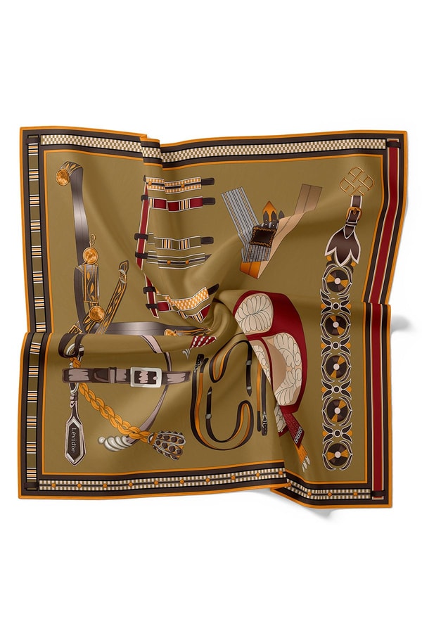 LevidorHaki Twill İpek Eşarp Lunera Koleksiyonu