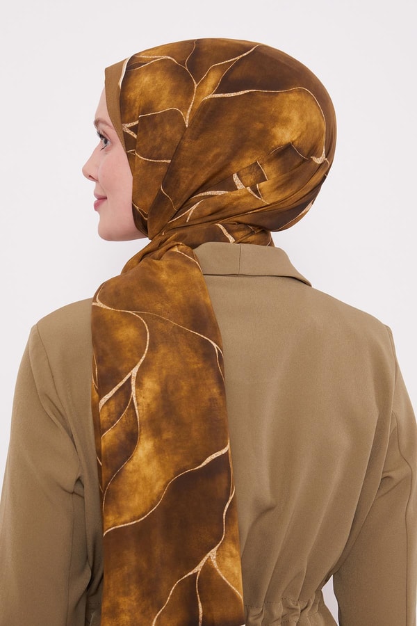 LevidorHaki Varak Desen Moda Şal