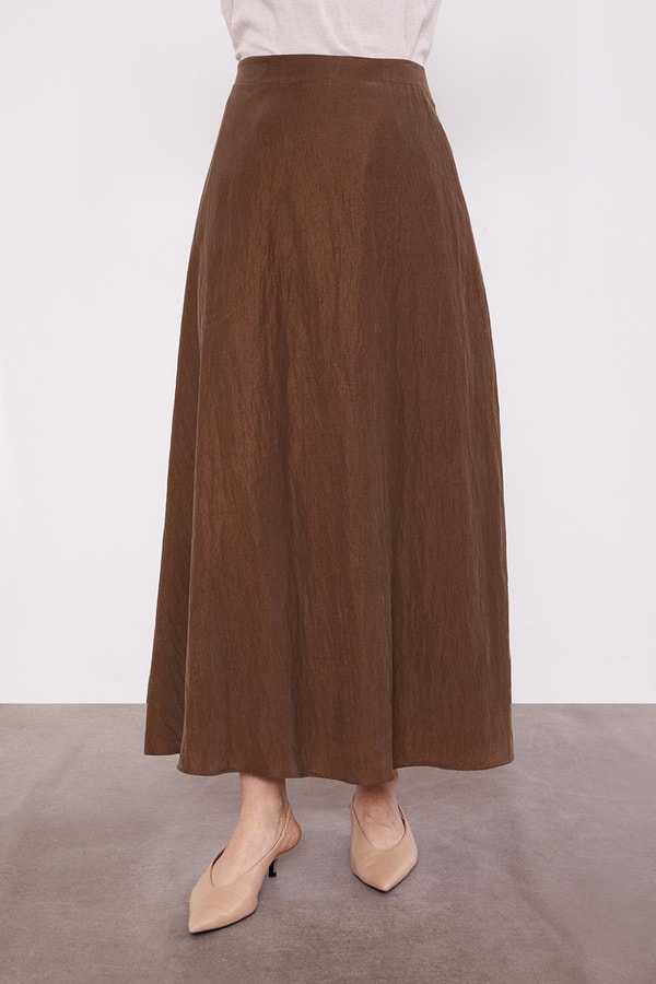 LevidorHaki Yakası Taş Detaylı Cupra Etek Takım