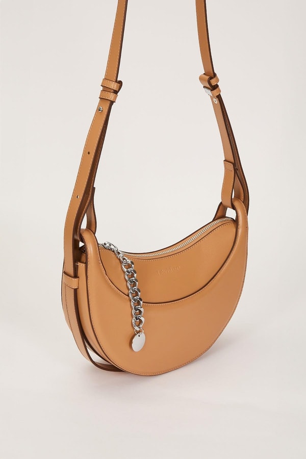 LevidorHaki Zincir Aksesuarlı Baget Omuz Çantası