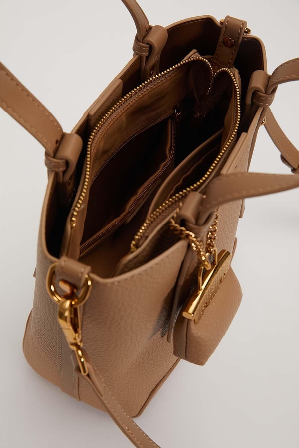 LevidorHaki Zincir Çanta Detaylı El Çantası