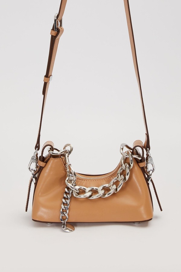 LevidorHaki Zincir Halka Detaylı Omuz Çantası