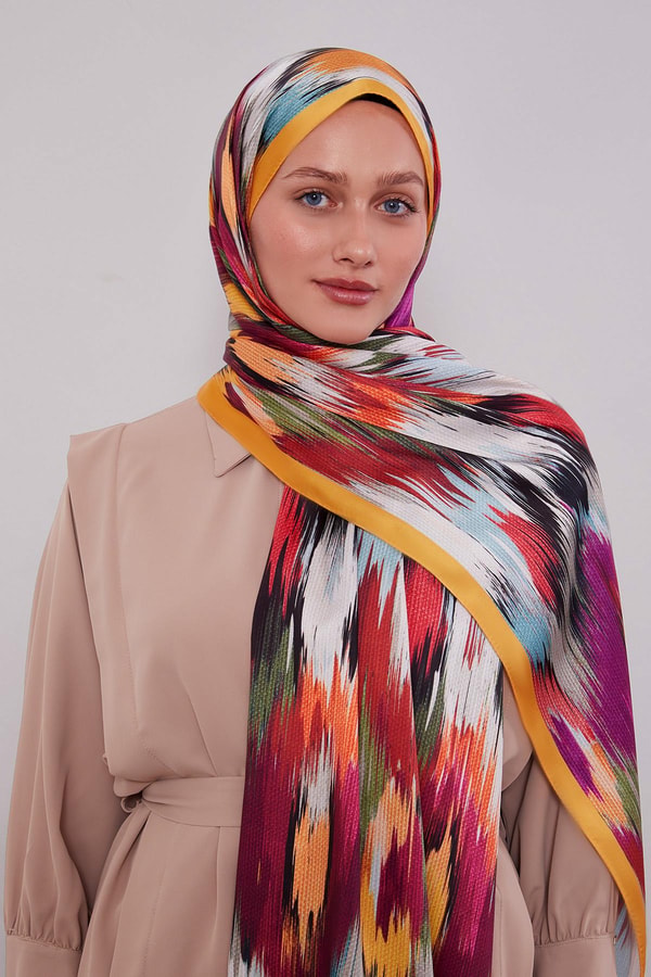 LevidorHardal Alacalı Desen Twill Şal