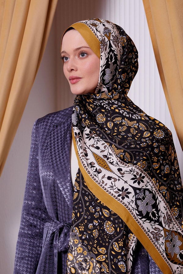 LevidorHardal Kenar Motif Desen Royal Şal