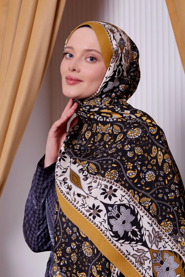 LevidorHardal Kenar Motif Desen Royal Şal