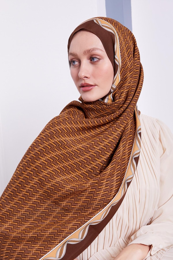 LevidorHardal Labirent Desen Royal Şal