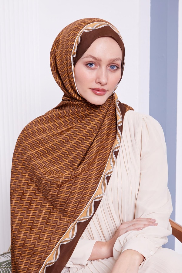 LevidorHardal Labirent Desen Royal Şal