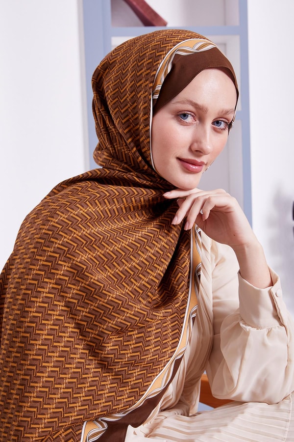 LevidorHardal Labirent Desen Royal Şal