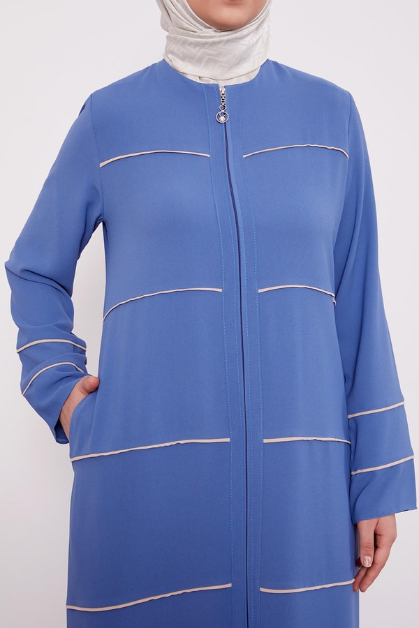 Levidorİndigo Çizgi Detaylı Ferace