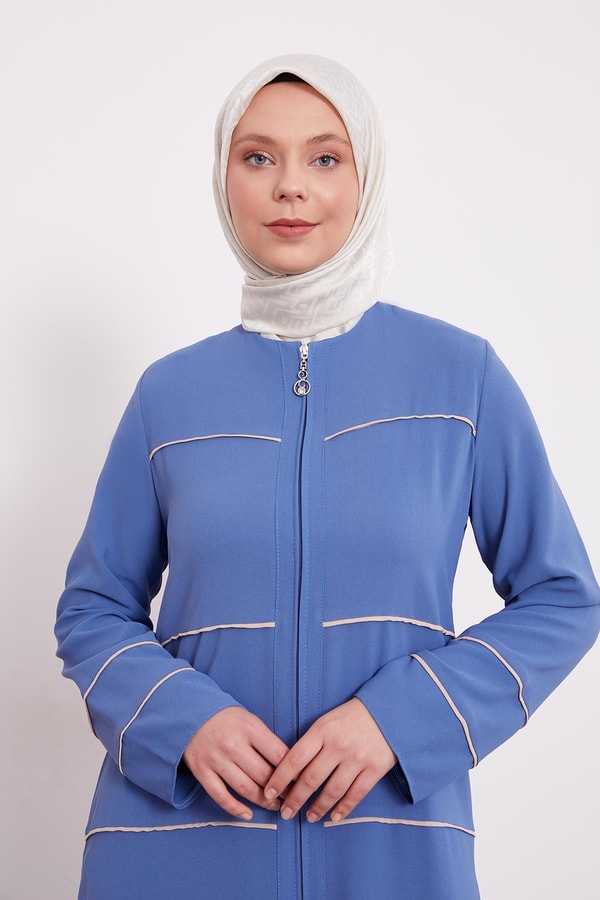 Levidorİndigo Çizgi Detaylı Ferace