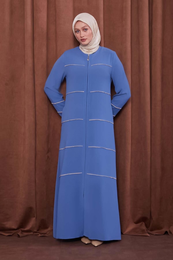 Levidorİndigo Çizgi Detaylı Ferace