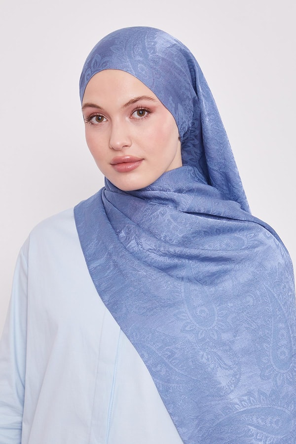 Levidorİndigo Etnik Desen İtalyan Jakar Şal