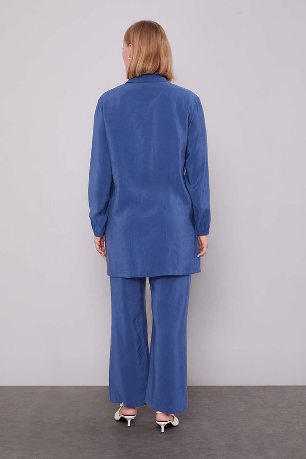 Levidorİndigo File Baskılı İkili Takım