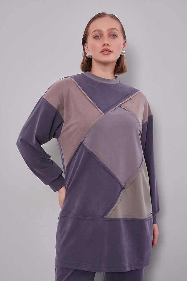 Levidorİndigo Geometrik Model İkili Takım