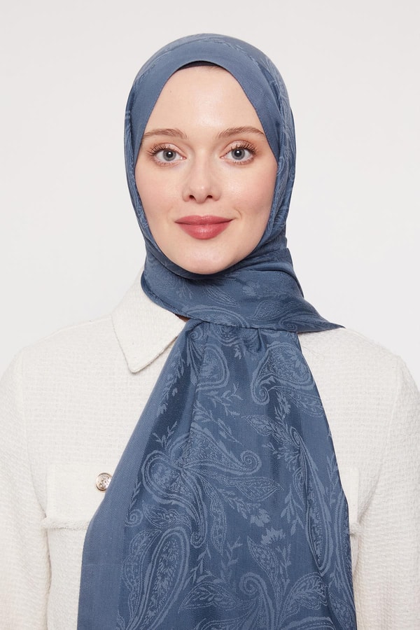 Levidorİndigo Hint Desen Grazia Şal