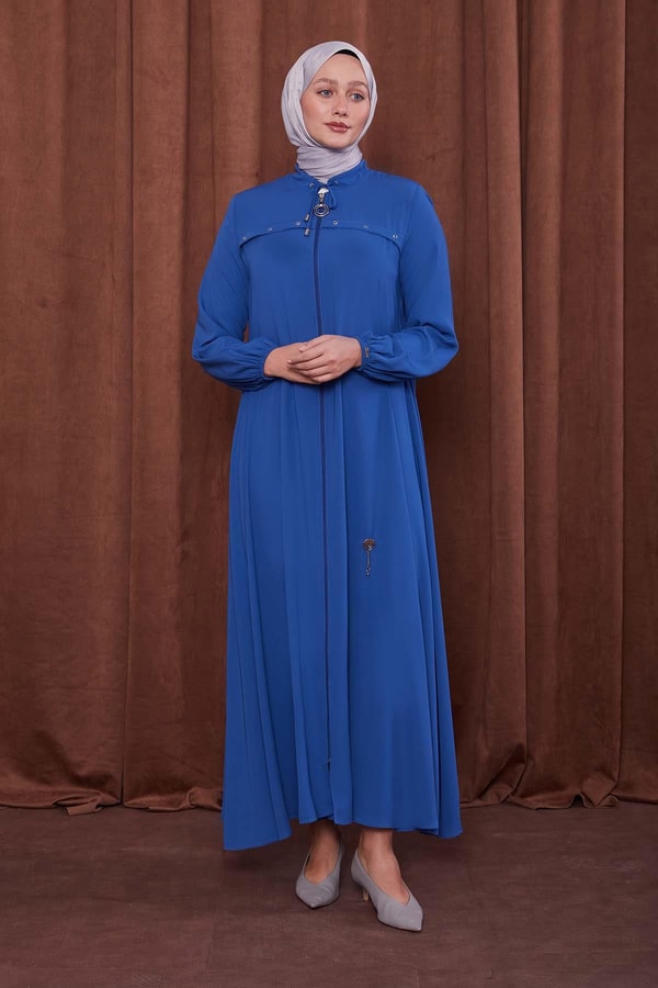 Levidorİndigo Kuş Gözü Detaylı Ferace