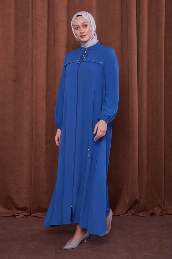 Levidorİndigo Kuş Gözü Detaylı Ferace