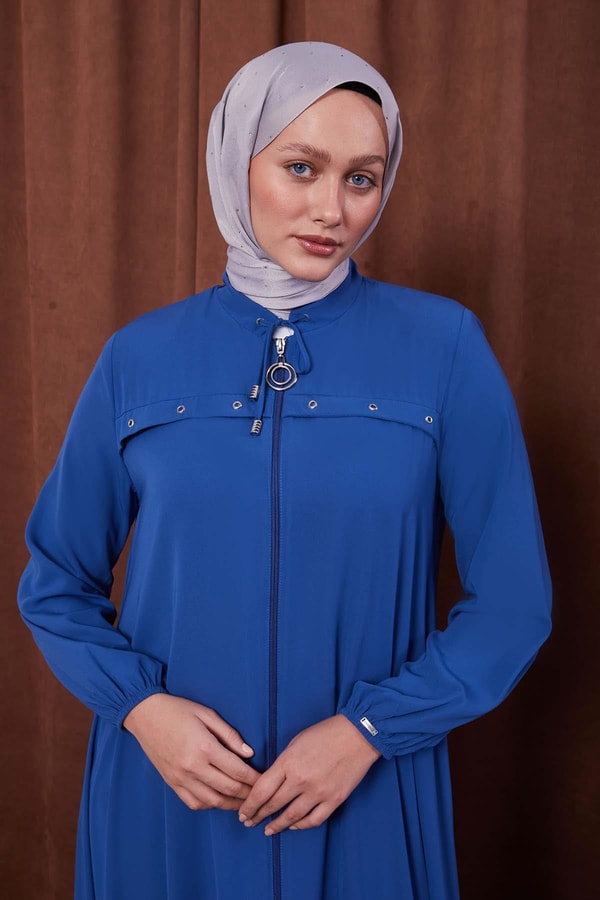 Levidorİndigo Kuş Gözü Detaylı Ferace