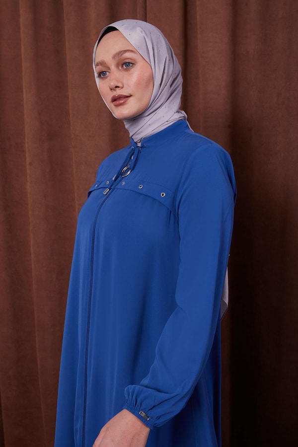 Levidorİndigo Kuş Gözü Detaylı Ferace