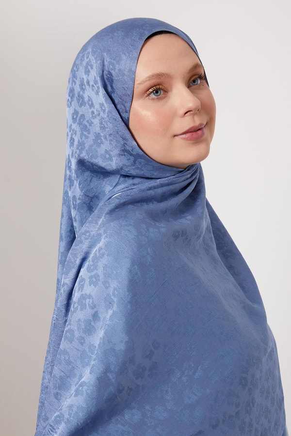 Levidorİndigo Leopar Desen İtalyan Jakar Şal