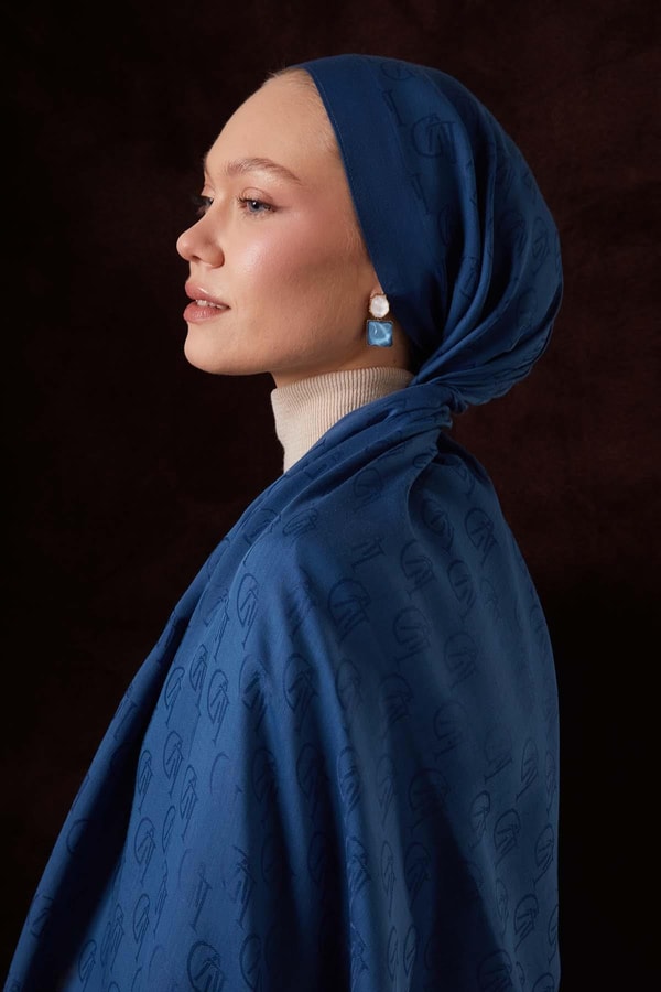 Levidorİndigo LVD Baskılı Naia Jakar Şal
