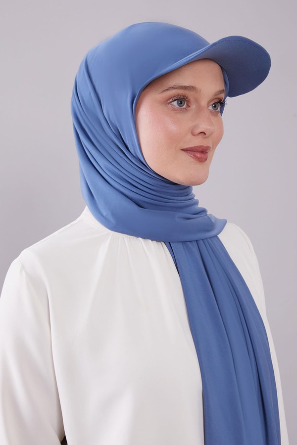 Levidorİndigo Pratik Şapkalı Şal