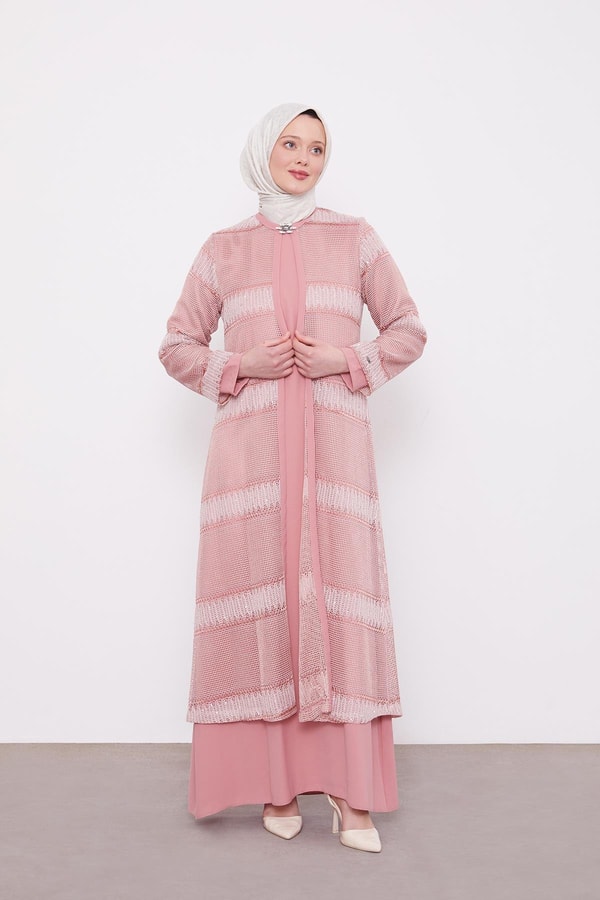 LevidorK.Pudra Dantel Elbiseli Ferace