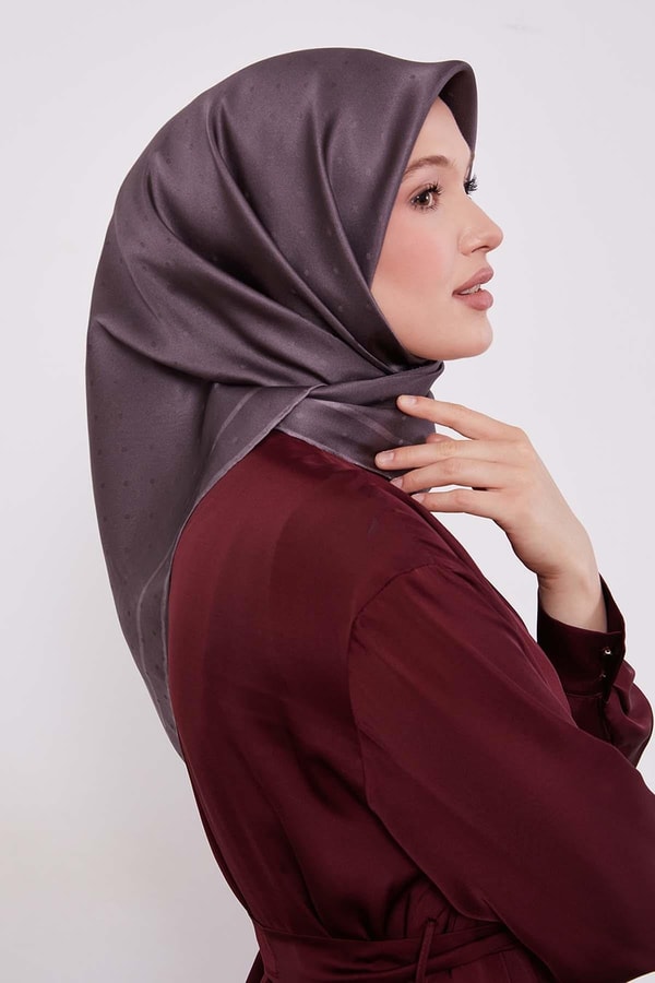 LevidorK.Vizon Benek Desen Monogram İpek Eşarp