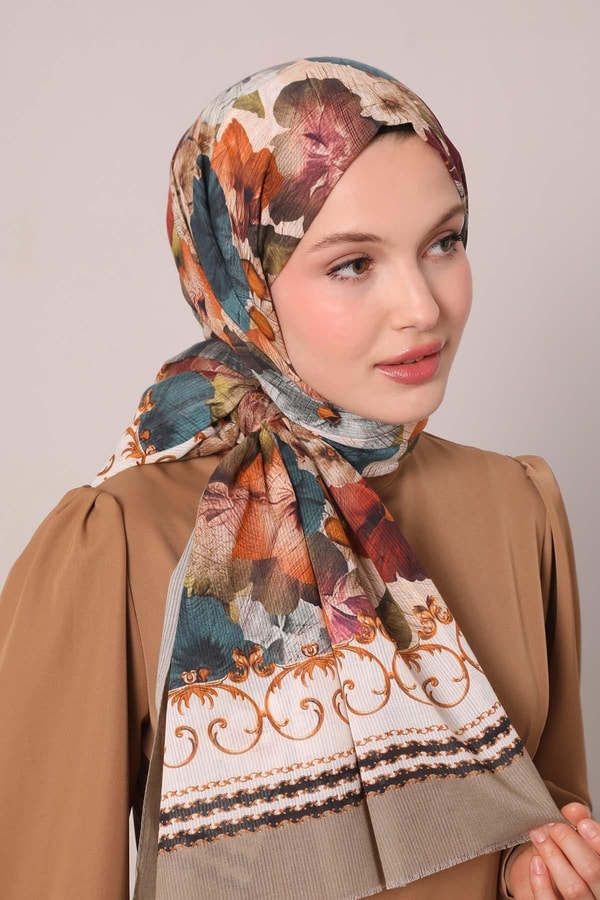 LevidorK.Vizon Varak Desen Pamuk Eşarp