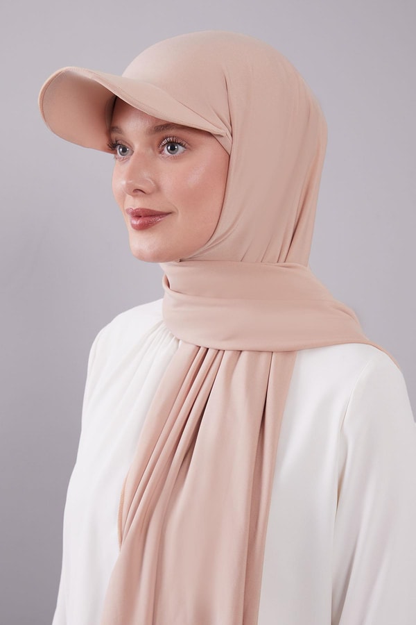 LevidorK.Bej Pratik Şapkalı Şal