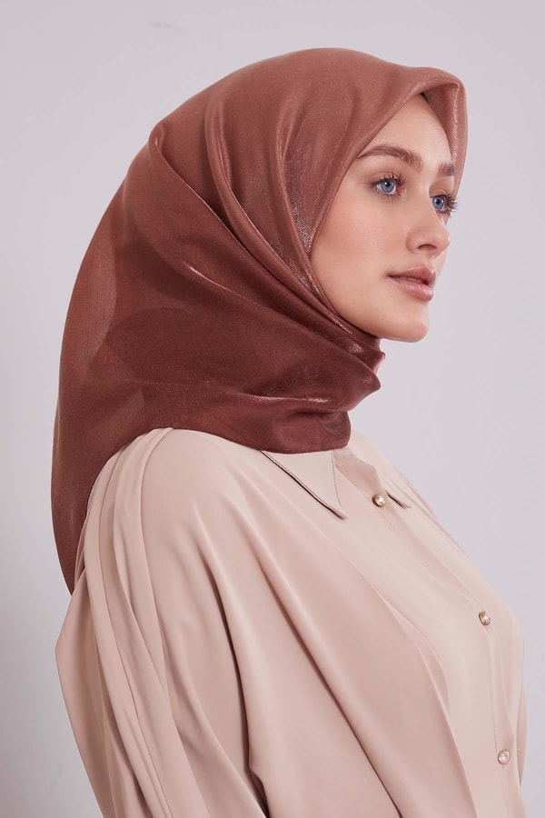 LevidorK.Pudra Çift Renk Kehribar Eşarp