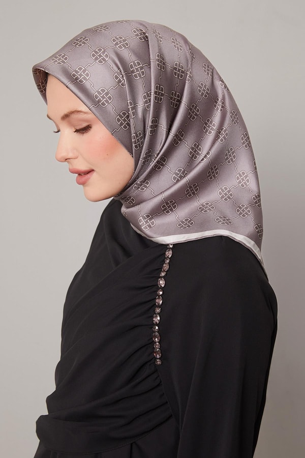 LevidorK.Vizon Mini Yonca Desen Twill İpek Eşarp